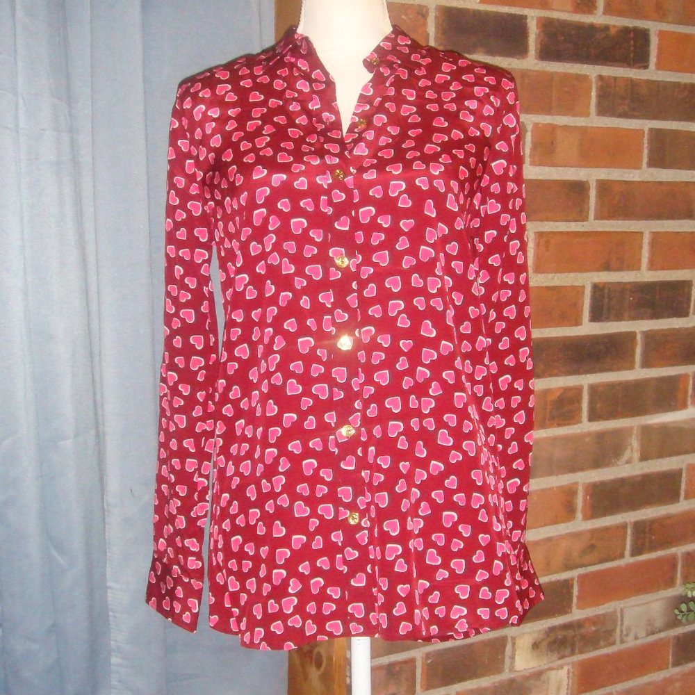 C Wonder Big Heart Silk Top S